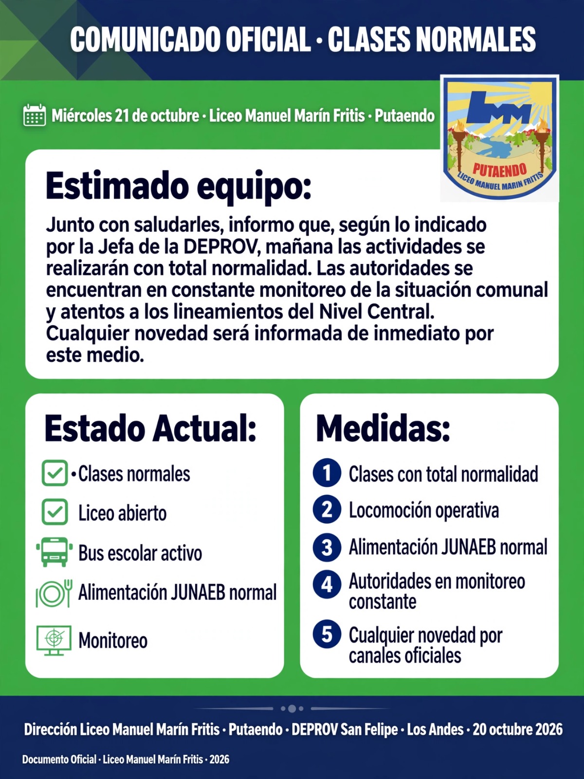 Comunicado Oficial