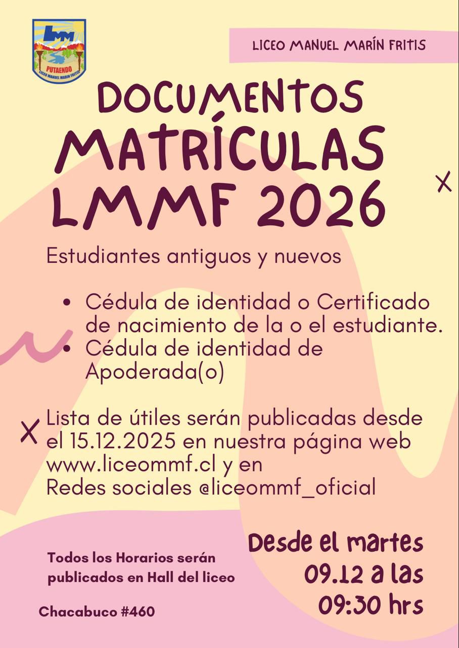 Matricula 2026